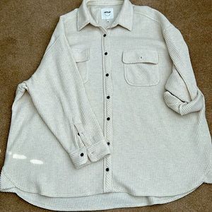 Aerie lumberjack waffle button down